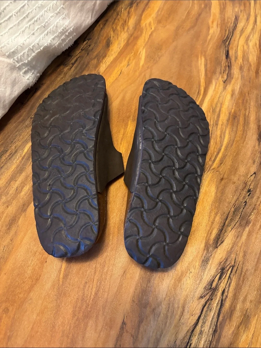 Birkenstock-Style Womans Triple Strap Sandals in Dark Brown 36